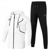 survetement homme tracksuit sweatshirts joggers hoodie 1617 blanc